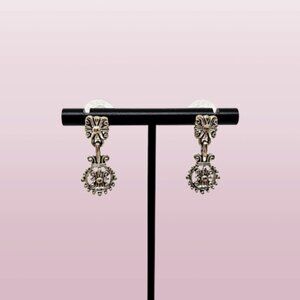 Premier Designs Vintage Avery Gun Metal Tone Drop Earrings